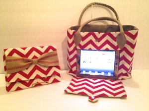 ipad built-in pocket with tab to view. No need to remove the iPad from your bag.