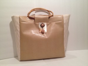 Faux snake skin tote, room enough for all your necessities and travels.