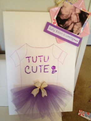 Tutu Cute Baby Shower. Remember all your guest as they sign this Over sized guest card